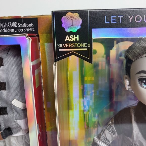 Rainbow High Shadow High Series 1 Ash Silverstone Greyscale Boy Fashion Doll New - Picture 7 of 16